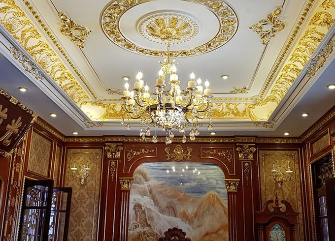 Phào chỉ dát mạ vàng